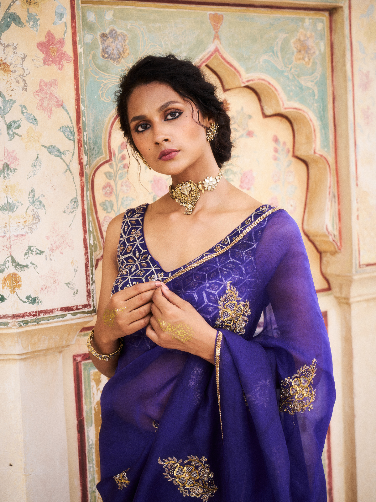 Ithr Indigo Saree