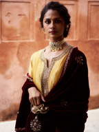 Pakeezah Sharara Set- Mustard