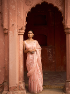 Meenakari Jaal Saree- Mauve