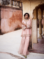 Pakeezah Sharara Set- Mauve