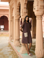 Pocket Dress- Brown