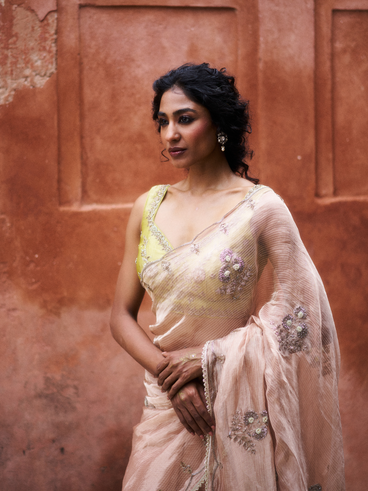 Orchid Boota Saree