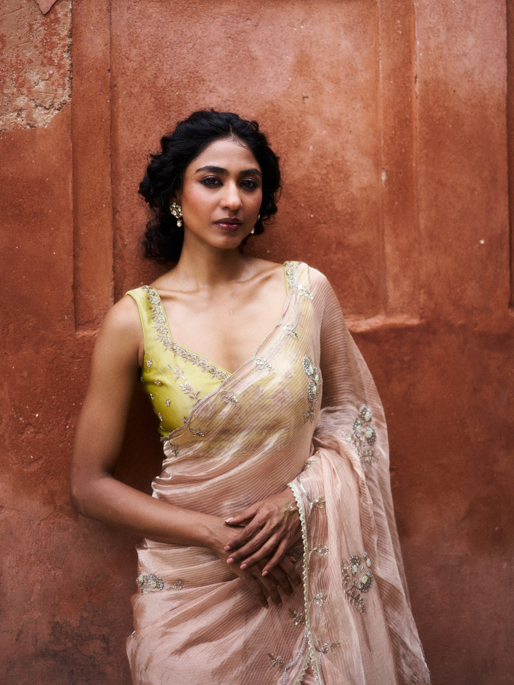 Orchid Boota Saree