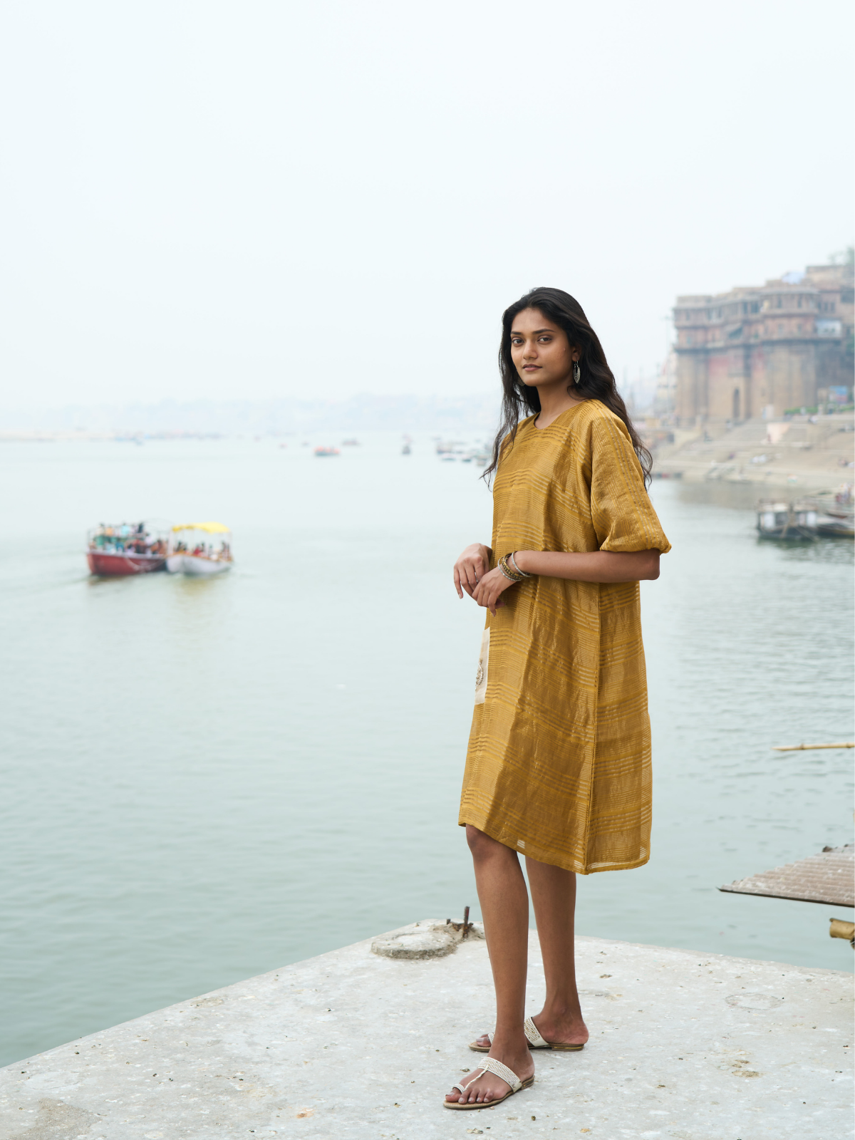 Pocket Dress- Mustard