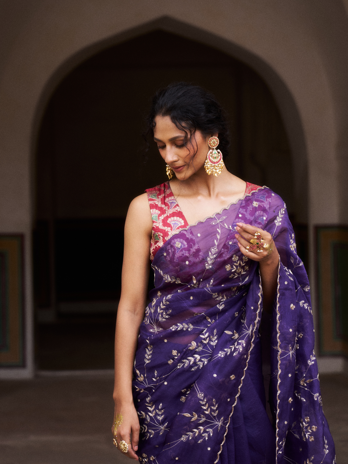 Chandni Jaal Saree