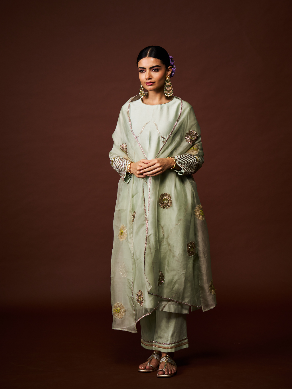 Chandni Kurta Set- Ivory