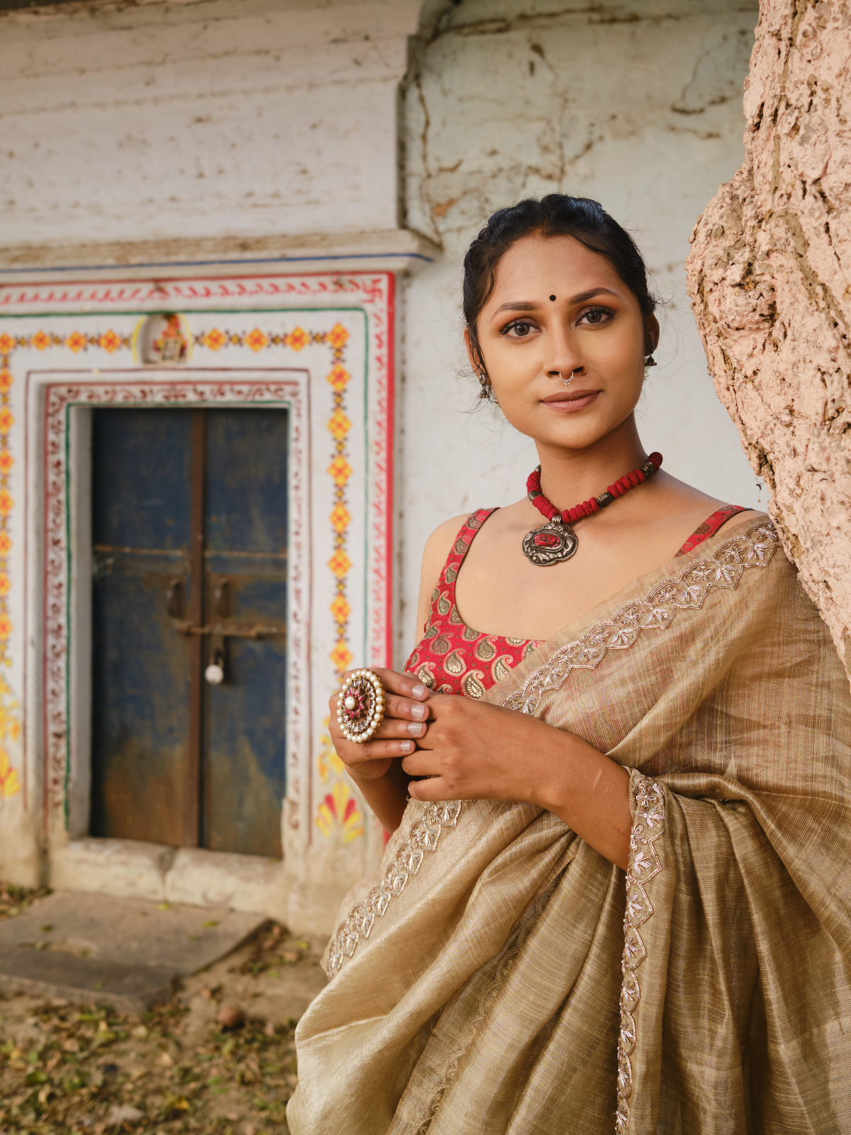 Chevron Border Saree