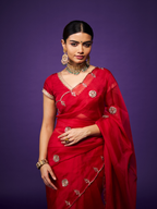 Orchid Scallop Saree