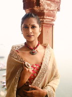 Chevron Border Saree