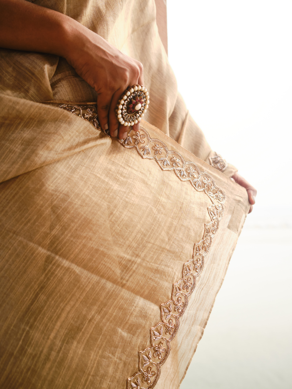 Chevron Border Saree