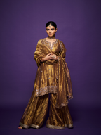 Noor Sharara Set- Gold