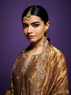 Noor Sharara Set- Gold
