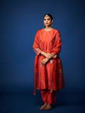 Chandni Kurta Set- Rust