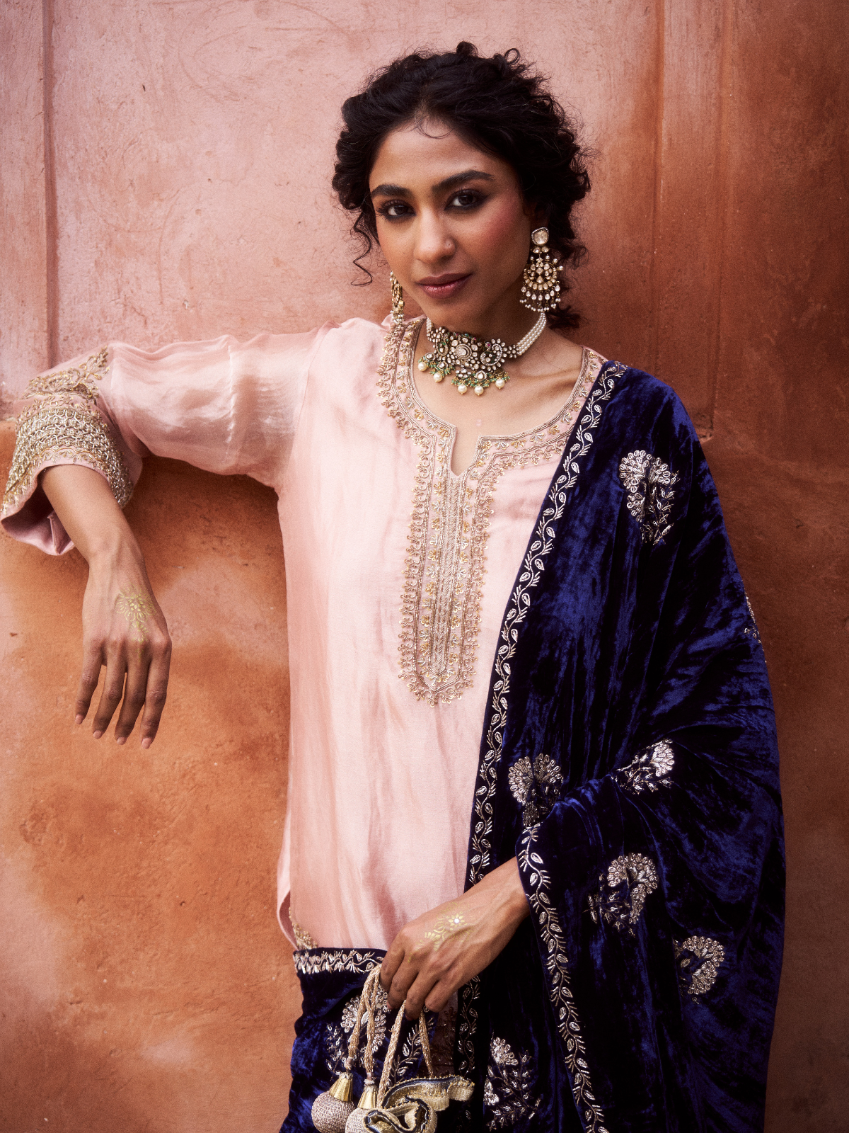 Pakeezah Sharara Set- Mauve
