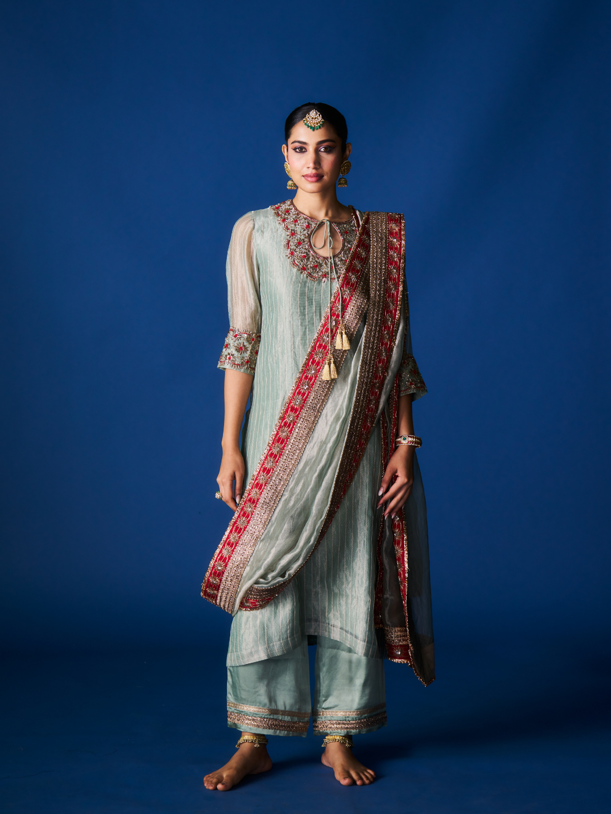 Khada Dupatta Set