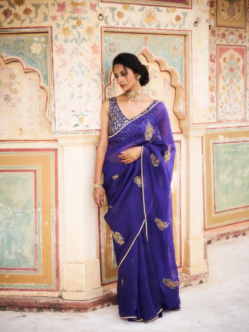 Ithr Indigo Saree